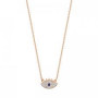 Collier mini Ajna Saphir diamants or rose Ginette NY