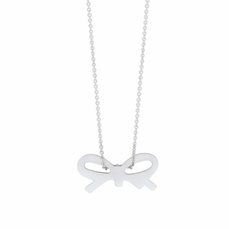 White bow on chain Ginette NY