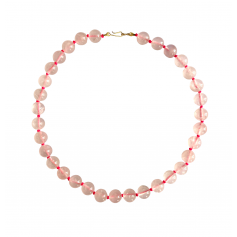 Collier Rainbow Quartz Rose 4 Crosses