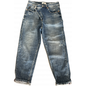 Jeans boyfit Cosy 7/8ème destroy vintage Le Temps Des Cerises T26