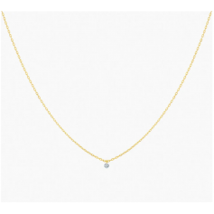 Collier solitaire diamant 360° La Brune et La Blonde