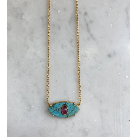 Collier Ayin Turquoise Bohemian Rhapsodie