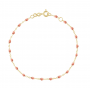 Bracelet or jaune perles saumon Gigi Clozeau